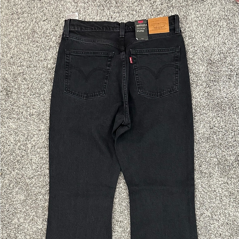 Levi's Women's Black Ribcage Bootcut Jeans - Picture 2 of 6